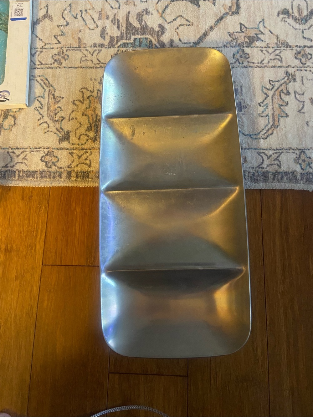 Three-Compartment Metal Serving Dish - Brushed Silver by Wilton Armetale